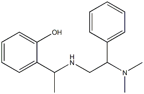 2-(1-{[2-(dimethylamino)-2-phenylethyl]amino}ethyl)phenol Struktur