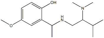 2-(1-{[2-(dimethylamino)-3-methylbutyl]amino}ethyl)-4-methoxyphenol Struktur