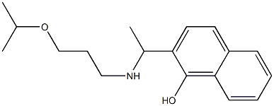 2-(1-{[3-(propan-2-yloxy)propyl]amino}ethyl)naphthalen-1-ol Struktur