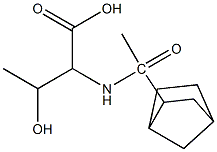 2-(1-{bicyclo[2.2.1]heptan-2-yl}acetamido)-3-hydroxybutanoic acid Struktur