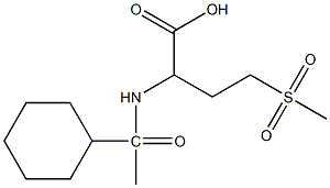 2-(1-cyclohexylacetamido)-4-methanesulfonylbutanoic acid Struktur