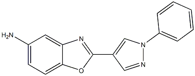 2-(1-phenyl-1H-pyrazol-4-yl)-1,3-benzoxazol-5-amine Struktur