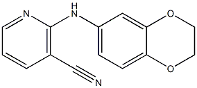 2-(2,3-dihydro-1,4-benzodioxin-6-ylamino)nicotinonitrile Struktur