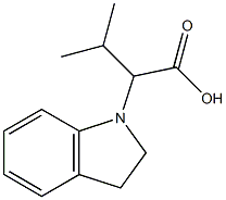 2-(2,3-dihydro-1H-indol-1-yl)-3-methylbutanoic acid Struktur