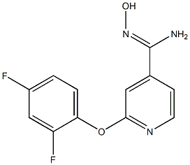 2-(2,4-difluorophenoxy)-N'-hydroxypyridine-4-carboximidamide Struktur