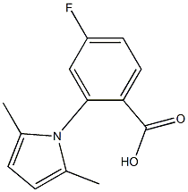 2-(2,5-dimethyl-1H-pyrrol-1-yl)-4-fluorobenzoic acid Struktur