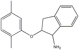 2-(2,5-dimethylphenoxy)-2,3-dihydro-1H-inden-1-ylamine Struktur