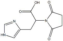 2-(2,5-dioxopyrrolidin-1-yl)-3-(1H-imidazol-4-yl)propanoic acid Struktur