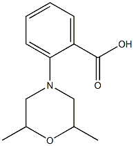 2-(2,6-dimethylmorpholin-4-yl)benzoic acid Struktur