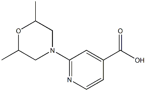 2-(2,6-dimethylmorpholin-4-yl)pyridine-4-carboxylic acid Struktur