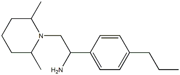 2-(2,6-dimethylpiperidin-1-yl)-1-(4-propylphenyl)ethan-1-amine Struktur