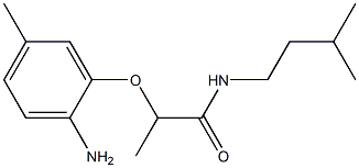 2-(2-amino-5-methylphenoxy)-N-(3-methylbutyl)propanamide Struktur