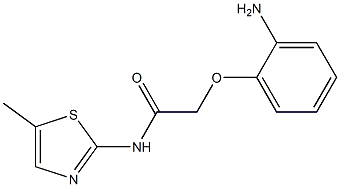 2-(2-aminophenoxy)-N-(5-methyl-1,3-thiazol-2-yl)acetamide Struktur