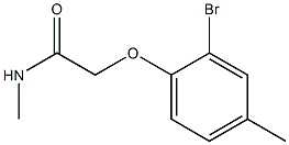 2-(2-bromo-4-methylphenoxy)-N-methylacetamide Struktur