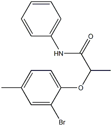 2-(2-bromo-4-methylphenoxy)-N-phenylpropanamide Struktur