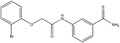 2-(2-bromophenoxy)-N-(3-carbamothioylphenyl)acetamide Struktur