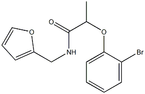 2-(2-bromophenoxy)-N-(furan-2-ylmethyl)propanamide Struktur