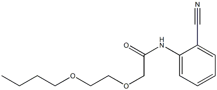 2-(2-butoxyethoxy)-N-(2-cyanophenyl)acetamide Struktur