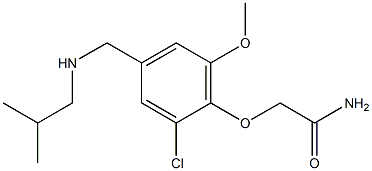 2-(2-chloro-6-methoxy-4-{[(2-methylpropyl)amino]methyl}phenoxy)acetamide Struktur