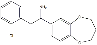 2-(2-chlorophenyl)-1-(3,4-dihydro-2H-1,5-benzodioxepin-7-yl)ethan-1-amine Struktur