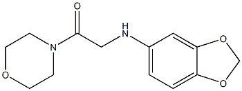 2-(2H-1,3-benzodioxol-5-ylamino)-1-(morpholin-4-yl)ethan-1-one Struktur