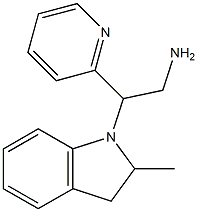 2-(2-methyl-2,3-dihydro-1H-indol-1-yl)-2-(pyridin-2-yl)ethan-1-amine Struktur