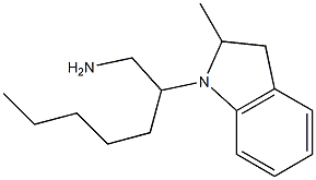 2-(2-methyl-2,3-dihydro-1H-indol-1-yl)heptan-1-amine Struktur