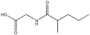 2-(2-methylpentanamido)acetic acid Struktur