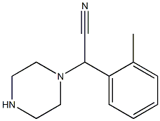 2-(2-methylphenyl)-2-(piperazin-1-yl)acetonitrile Struktur