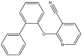 2-(2-phenylphenoxy)pyridine-3-carbonitrile Struktur