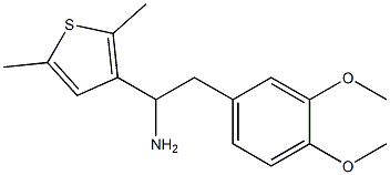 2-(3,4-dimethoxyphenyl)-1-(2,5-dimethylthiophen-3-yl)ethan-1-amine Struktur