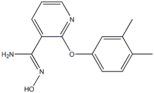 2-(3,4-dimethylphenoxy)-N'-hydroxypyridine-3-carboximidamide Struktur