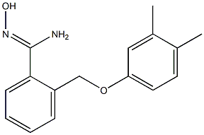 2-(3,4-dimethylphenoxymethyl)-N'-hydroxybenzene-1-carboximidamide Struktur