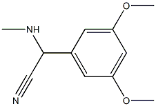 2-(3,5-dimethoxyphenyl)-2-(methylamino)acetonitrile Struktur