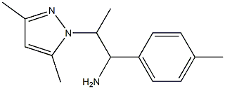 2-(3,5-dimethyl-1H-pyrazol-1-yl)-1-(4-methylphenyl)propan-1-amine Struktur