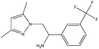 2-(3,5-dimethyl-1H-pyrazol-1-yl)-1-[3-(trifluoromethyl)phenyl]ethanamine Struktur