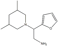 2-(3,5-dimethylpiperidin-1-yl)-2-(2-furyl)ethanamine Struktur