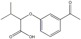 2-(3-acetylphenoxy)-3-methylbutanoic acid Struktur