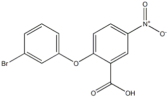 2-(3-bromophenoxy)-5-nitrobenzoic acid Struktur