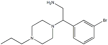 2-(3-bromophenyl)-2-(4-propylpiperazin-1-yl)ethanamine Struktur