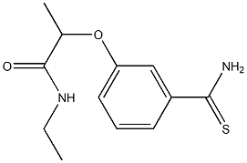 2-(3-carbamothioylphenoxy)-N-ethylpropanamide Struktur