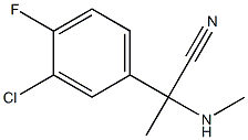 2-(3-chloro-4-fluorophenyl)-2-(methylamino)propanenitrile Struktur