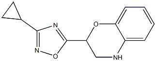 2-(3-cyclopropyl-1,2,4-oxadiazol-5-yl)-3,4-dihydro-2H-1,4-benzoxazine Struktur