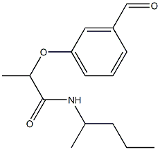 2-(3-formylphenoxy)-N-(pentan-2-yl)propanamide Struktur