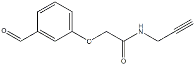 2-(3-formylphenoxy)-N-prop-2-ynylacetamide Struktur