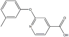 2-(3-methylphenoxy)pyridine-4-carboxylic acid Struktur