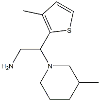 2-(3-methylpiperidin-1-yl)-2-(3-methylthien-2-yl)ethanamine Struktur