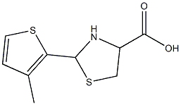 2-(3-methylthien-2-yl)-1,3-thiazolidine-4-carboxylic acid Struktur