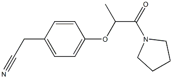 2-(4-{[1-oxo-1-(pyrrolidin-1-yl)propan-2-yl]oxy}phenyl)acetonitrile Struktur