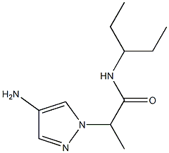 2-(4-amino-1H-pyrazol-1-yl)-N-(pentan-3-yl)propanamide Struktur